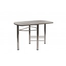 Стол ВВР Пристенный Каспий серый/хром, Пластик